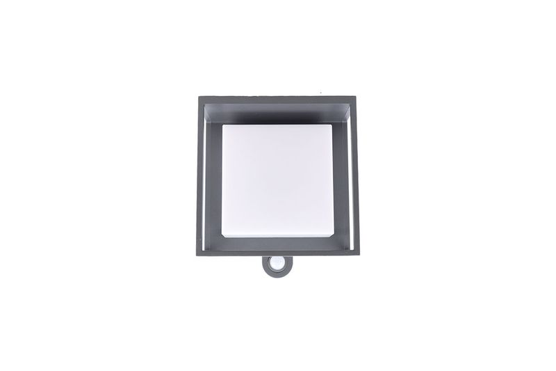 Luminaria pared exterior LED Ofelia con sensor y panel solar 3 W 300 lm 3000 K IP54 Tecnolite, vista frontal del equipo