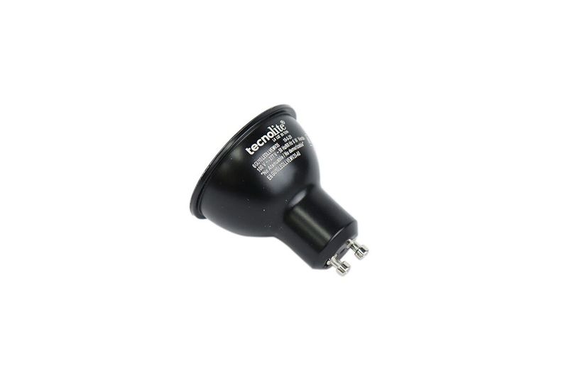 Bombillo LED exterior Moon Light GU10 16 W 3000 K/verde/6500 K 100-277 V Tecnolite, vista trasera del cuerpo y pines