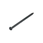 Clavo negro para concreto 4 pulgadas bolsa 1 kg 74 und Fiero, primer plano de un solo clavo con cuerpo estriado