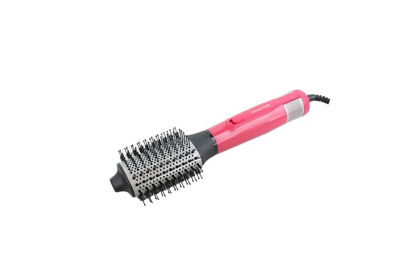 Cepillo emisor de aire 110 volt fucsia Remington, vista lateral completa sobre fondo blanco