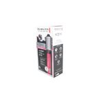 Cepillo emisor de aire 110 volt fucsia Remington, caja lateral con instrucciones de uso y pasos ilustrados