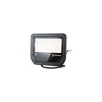 Reflector LED flood 50 W 4500 lm 5000 K negro Ledvance, vista frontal del equipo con carcasa negra y vidrio blanco