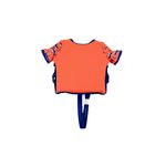 Camisa flotador para niño/niña con mangas talla 3-6 años M/L Bestway, vista posterior en color naranja y azul con correa