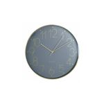 Reloj de pared a batería 31 x 4.2 cm Concepts, frente circular azul con números y manecillas doradas