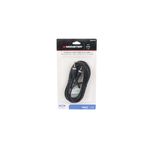 Cable audio estéreo 3.5 mm 12 pies Monster, empaque blister con el cable negro enrollado y conectores dorados