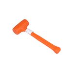 Martillo de ingeniería superficie suave Compo Cast Stanley, vista lateral completa en color naranja