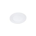 Plato blanco para cena de porcelana Koopman, vista cenital sobre fondo blanco
