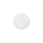 Plato blanco para cena de porcelana Koopman, vista cenital sobre fondo blanco