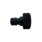 Adaptador de toma de 3/4 pulgadas para hidrolavadora K4 Sinsa, pieza plástica negra con rosca y mango estriado