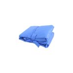 Cobertor para auto azul tamaño S Goodyear, producto doblado y sujeto con una cinta del mismo color