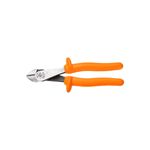 Tenaza insulada Klein Tools de 8 pulgadas, 1000 V, corte diagonal y heavy duty, con mangos aislantes color naranja