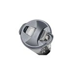 Licuadora 10 velocidades 1.25 lt negra Black+Decker, vista superior de la tapa negra con asa y sello de seguridad