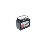 Batería Energizer EN-27MDC-160 de ciclo profundo, vista lateral en ángulo con terminales rojos y asa negra