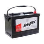 Batería Energizer EN-27F-675, CCA 675 amp, vista frontal en ángulo donde se aprecia la etiqueta y el asa de transporte