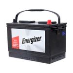 Batería Energizer EN-27F-675, CCA 675 amp, vista frontal en ángulo que muestra el asa negra y el borne positivo rojo