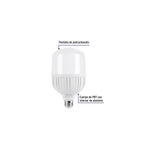 Bombillo LED alta potencia 30 W E27 6500 K 110-220 V Volteck, esquema técnico con señalamientos de sus componentes