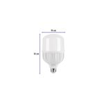 Bombillo LED alta potencia 30 W E27 6500 K 110-220 V Volteck, vista frontal con dimensiones de 19 cm y 10 cm