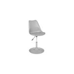 Silla Aiko ajustable gris Atmosphera, vista frontal sobre base circular y palanca de ajuste de altura