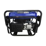 Generador a gasolina Hyundai de 11500 W, 22 HP y 110/220 V, vista frontal del motor OHV y marco protector negro