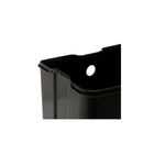 Basurero de pedal 6 L metálico amarillo 5five, primer plano del interior del bote de plástico negro removible