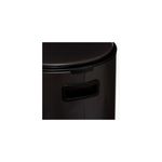 Basurero de pedal 30 l metálico negro 5five, primer plano del asa lateral y parte de la tapa