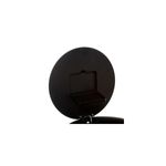 Basurero de pedal 30 l metálico negro 5five, vista interna de la tapa abierta con soporte para bolsa