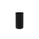 Basurero de pedal 30 l metálico negro 5five, cubo interior negro con asa metálica superior