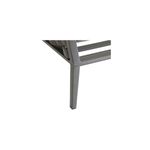 Set de sofá Embruns grafito 5 pz Hespéride, primer plano detalle de la pata y estructura metálica inferior