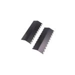 Protector de calor tipo tienda para BBQ 18 Char-Broil, par de protectores metálicos negros con perforaciones laterales
