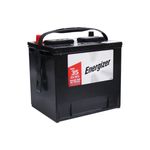 Batería Energizer EN-35-550, CCA 550 amp, vista frontal en ángulo donde se aprecia la etiqueta blanca y roja