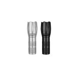 Linterna de mano 100 lumen a batería COB LED aluminio Diamond Visions, dos unidades en colores plata y negro