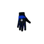 Guante para mecánico General Electric azul talla XL contraimpacto, vista frontal del dorso con protecciones negras