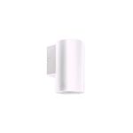 Luminaria de pared Single Cylinder 1xGU10 blanco IP54 Ledvance, vista frontal del cuerpo cilíndrico y base cuadrada