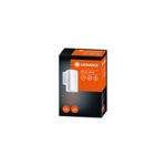 Luminaria de pared Single Cylinder 1xGU10 blanco IP54 Ledvance, caja de empaque negra con detalles naranjas