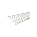Estante para clóset 2.44 m x 30 cm ClosetMaid, vista en perspectiva del estante metálico blanco de rejilla