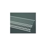 Estante para closet 1.83 m x 40 cm ClosetMaid, detalle en ángulo cerrado de la rejilla metálica blanca