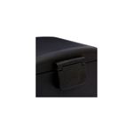 Basurero de pedal 30 l metálico negro 5five, primer plano del asa de transporte en la tapa