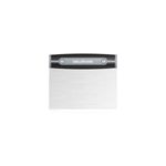 Espátula/cortadora para BBQ Grill Mark, vista frontal con mango negro y hoja de acero inoxidable rectangular