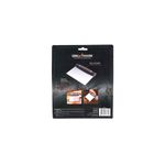 Espátula/cortadora para BBQ Grill Mark, parte trasera del empaque con imágenes de uso y especificaciones técnicas