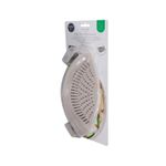 Colador de silicona con clips Core Home, producto en su empaque transparente con tarjeta de cartón blanca