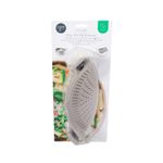Colador de silicona con clips Core Kitchen, producto en su empaque transparente con tarjeta informativa blanca