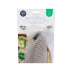 Colador de silicona con clips Core Kitchen, en su empaque blanco con ilustraciones de uso y especificaciones