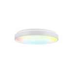 Plafón LED Smart WiFi 32 W RGBW 2650 lm blanco Ledvance, vista lateral del equipo encendido con colores degradados
