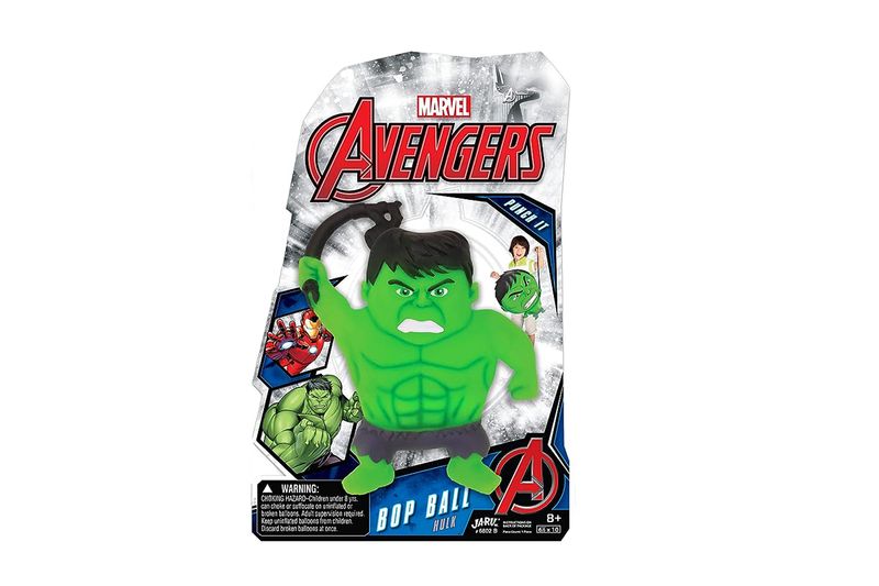 Ball stress surtido Marvel Avengers Jarv, empaque con figura de Hulk en color verde y detalles del personaje
