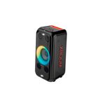 Parlante Bluetooth portátil Xboom 200 W XL5S LG, vista lateral con logo Xboom en rojo y rejilla texturizada