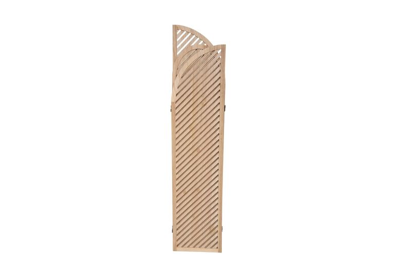 Panel decorativo tipo biombo Mind Nat crema Atmosphera, vista frontal completa del diseño calado en madera