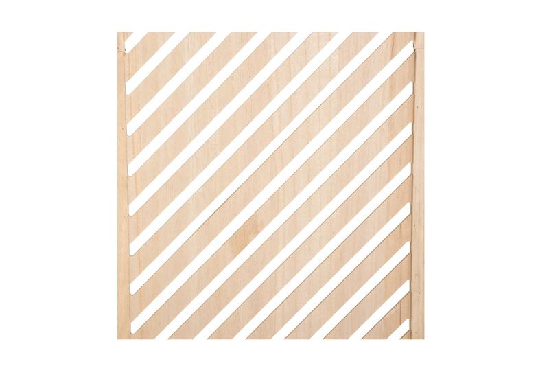 Panel decorativo tipo biombo Mind Nat crema Atmosphera, vista frontal del diseño de listones diagonales calados
