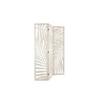 Panel decorativo tipo biombo Akira blanca Atmosphera, vista en ángulo que muestra el despliegue de sus tres paneles