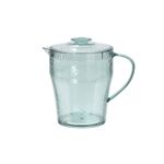 Jarra de plástico 1.9 l Koopman, vista frontal de color azul claro con textura martillada, tapa y asa