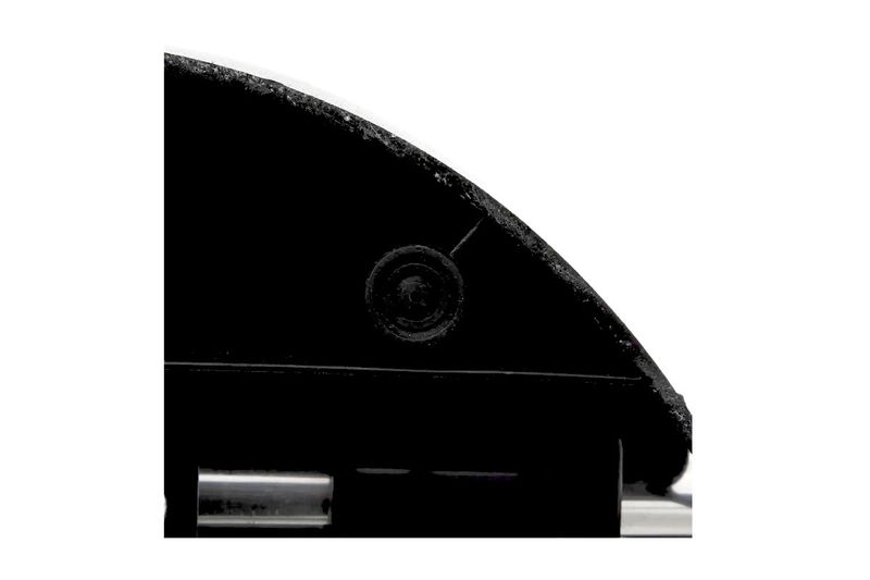 Basurero de pedal 30 L metálico acero inoxidable Ariane 5five, primer plano del detalle de la base plástica negra